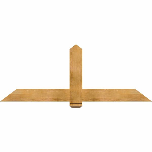 Ekena Millwork Eugene Rough Sawn Timber Gable Bracket, Western Red Cedar, 72"W x 27"H x 2"D x 6"F, 9/12 Pitch GBW072X27X0206EUG00RWR - main